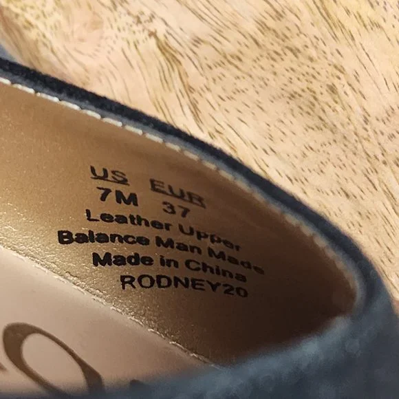 Sam Edelman Rodney20 D'Orsay Flats Women's Size 7 M Black Suede Leather Shoes - Picture 8 of 8